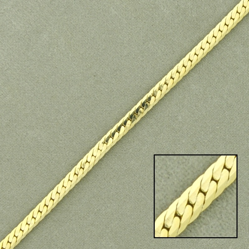 Cadena de latón barbada laminada ancho 2,6mm