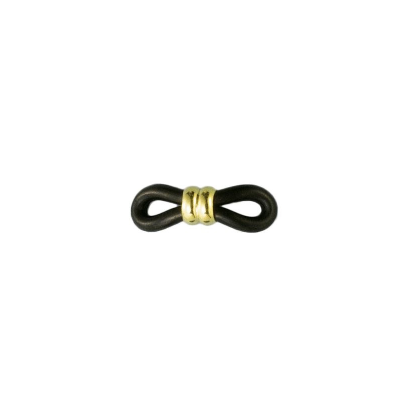 [119990000] Set small rubber for glasses black + brass tube