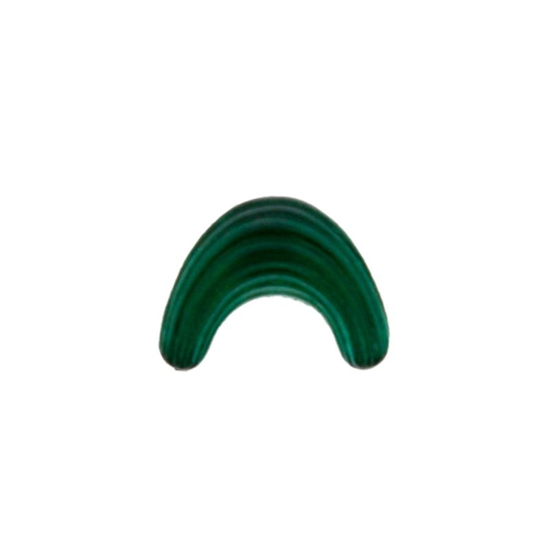 [750660900] Stone arch shape cabochon 9x12mm flat base emerald colour