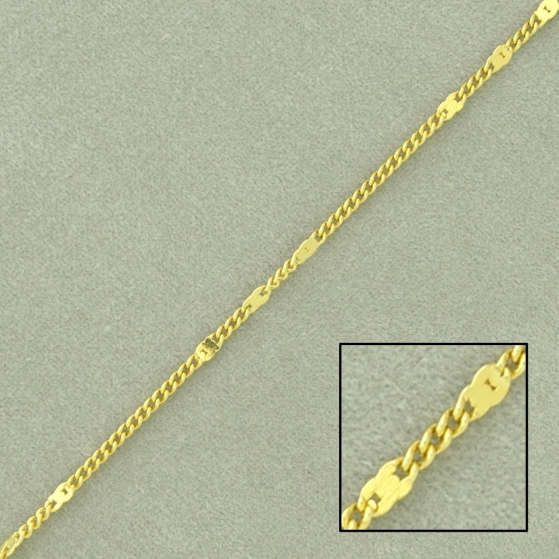 Chaîne en laiton gourmette largeur 1,3mm