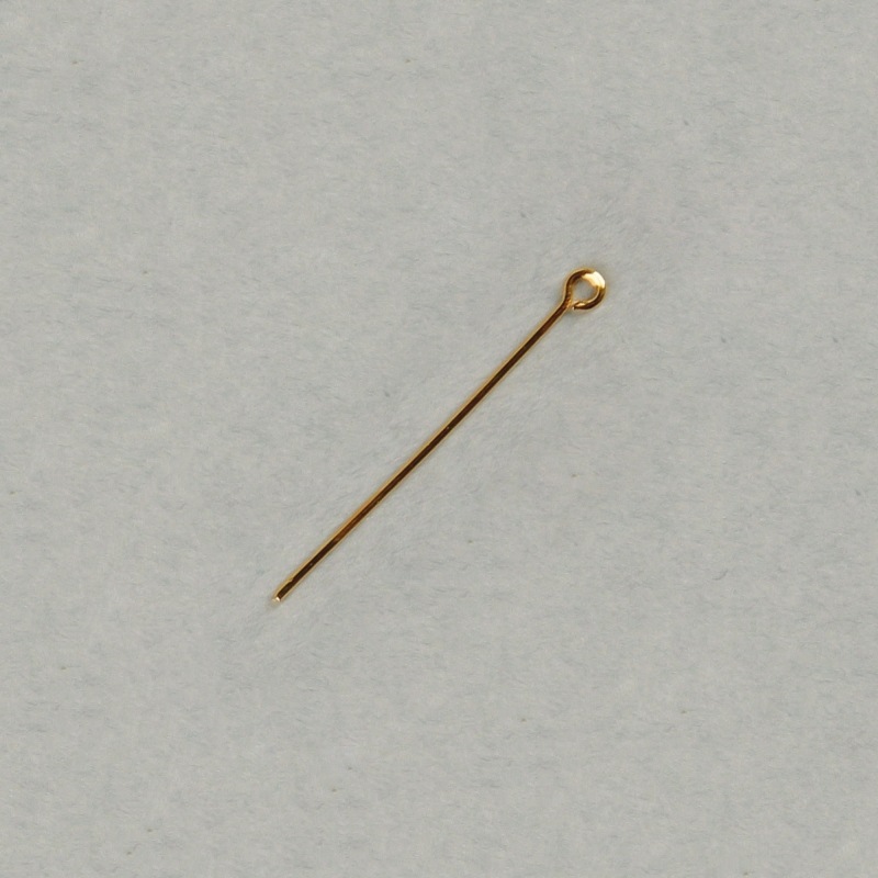 [110723000] Brass eyepin 30mm. Wire Ø 0,7mm