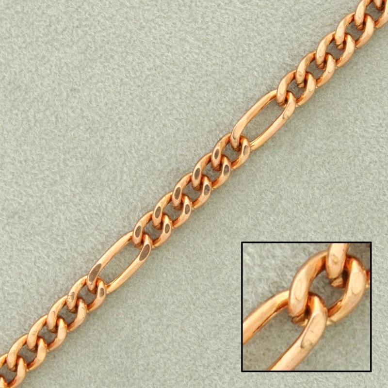 Figaro steel chain width 5mm