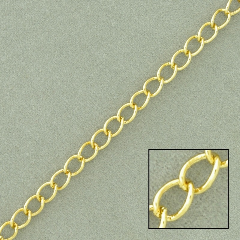 Cadena de latón barbada ancho 3,7mm