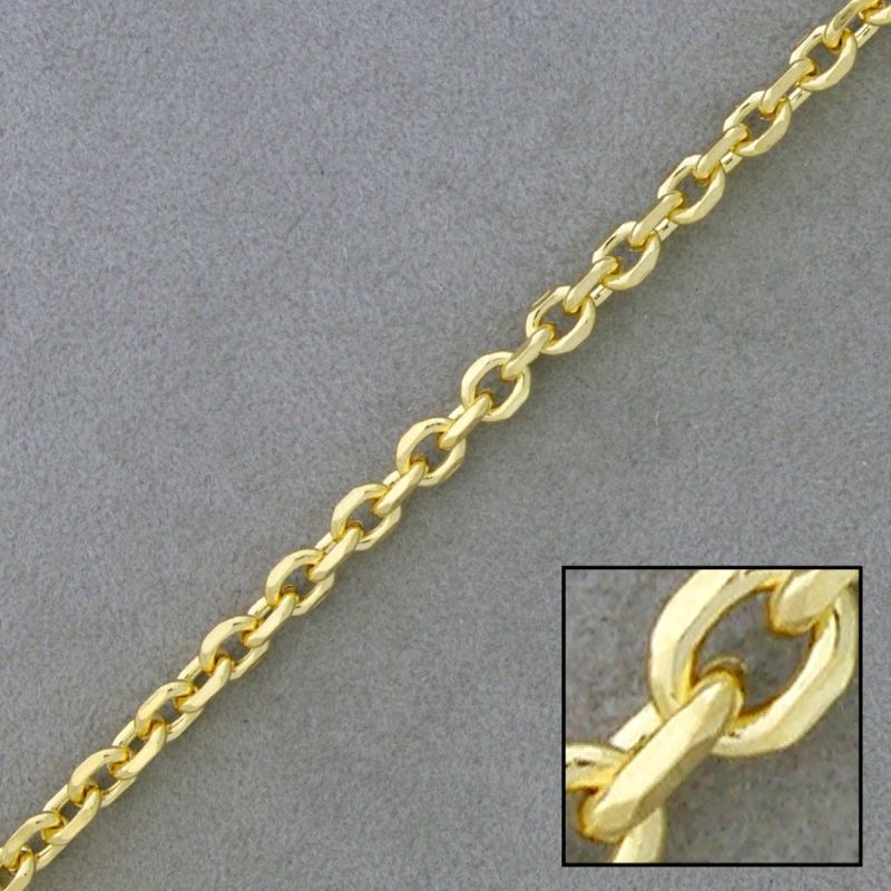 [524154600] Chaîne en laiton maille forçat laminée largeur 4,6mm