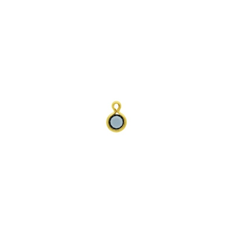 Round strass setting Ø4mm with ring. Montana colour.