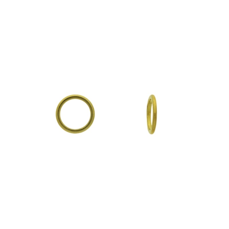 Anneau de laiton Ø8x0,8mm forme demie ronde.