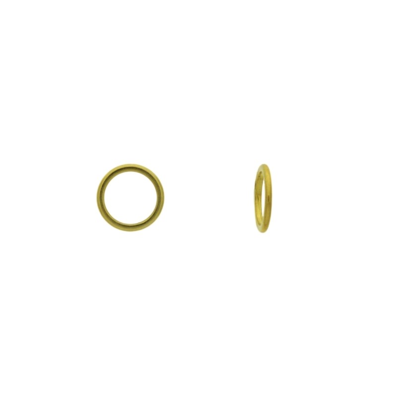 Brass ring Ø 8x0,8mm half round shape.
