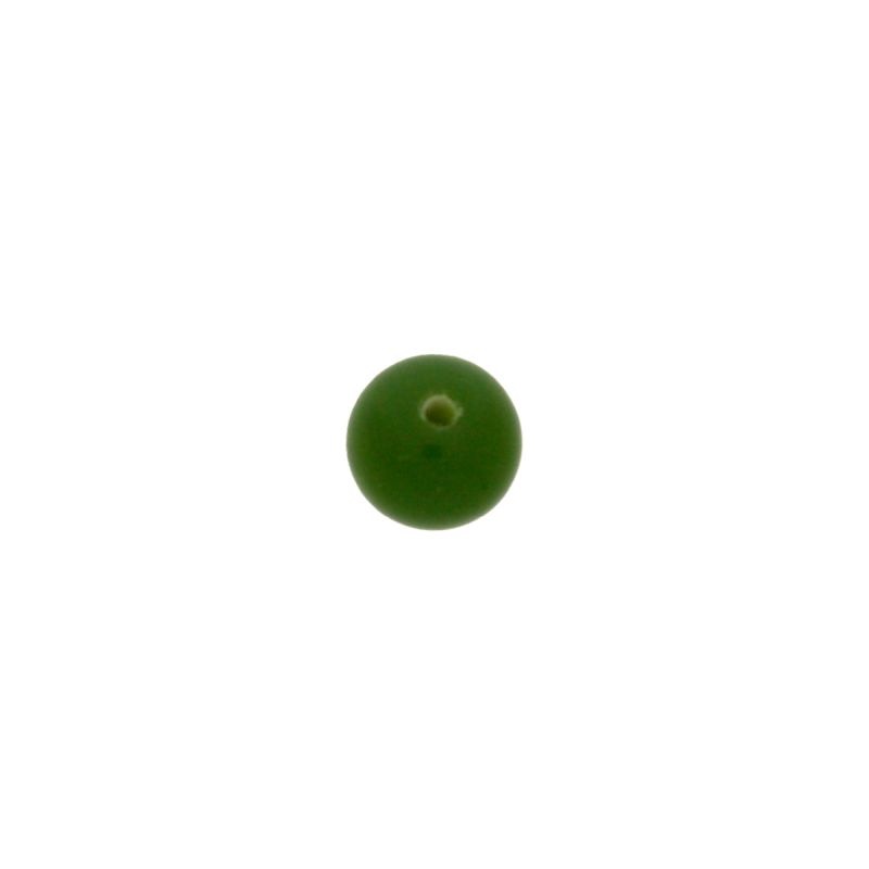 [445081800] Boule de verre Ø8mm couleur jade. Avec trou passant.