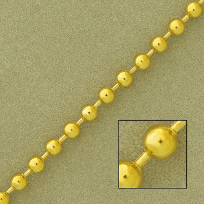 Ball brass chain width Ø 4mm
