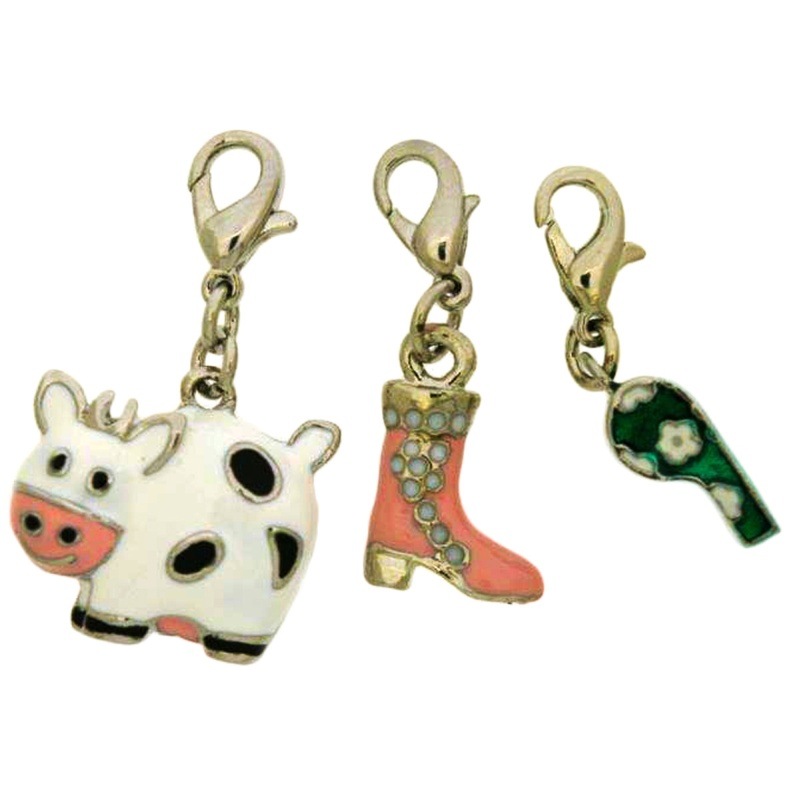 Pack 3 pendentifs émaillés (sans nickel)