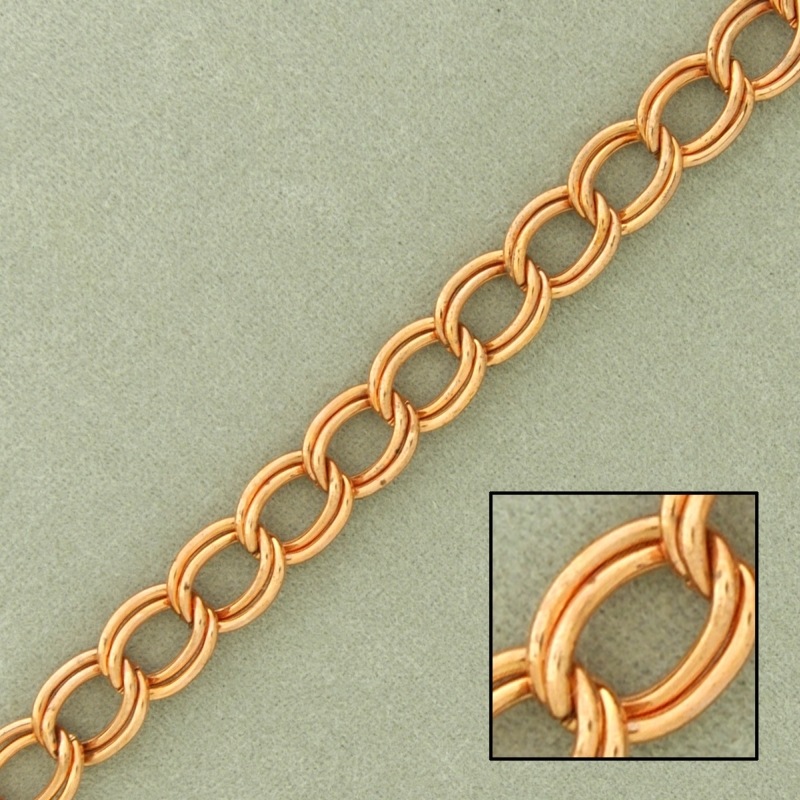 Cadena de hierro barbada doble ancho 6,3mm
