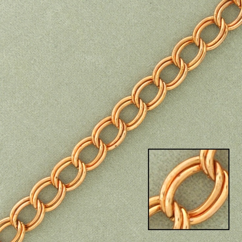 Double curb steel chain width 6,3mm