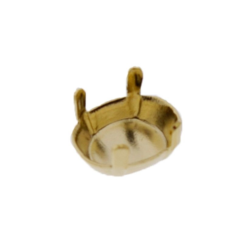[120920000] Chaton navette en laiton pour strass ovale 14x10,5mm