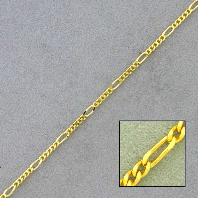 Figaro brass chain width 1,9mm