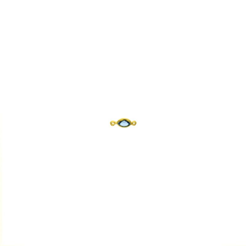 [123011700] Intercalaire strass oval 6x4mm couleur Aigue-Marine