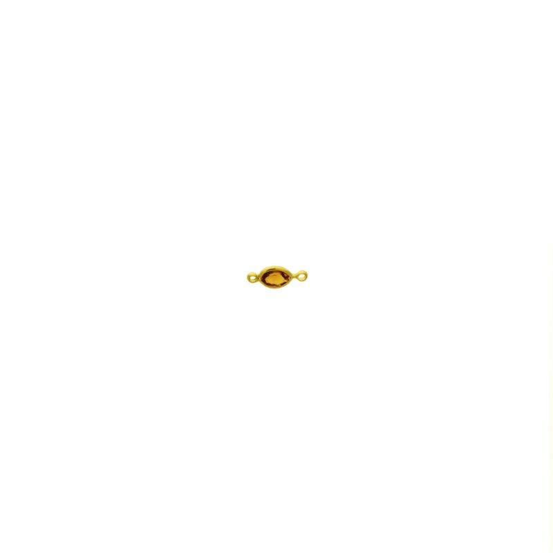 Oval strass 6x4mm topaz colour