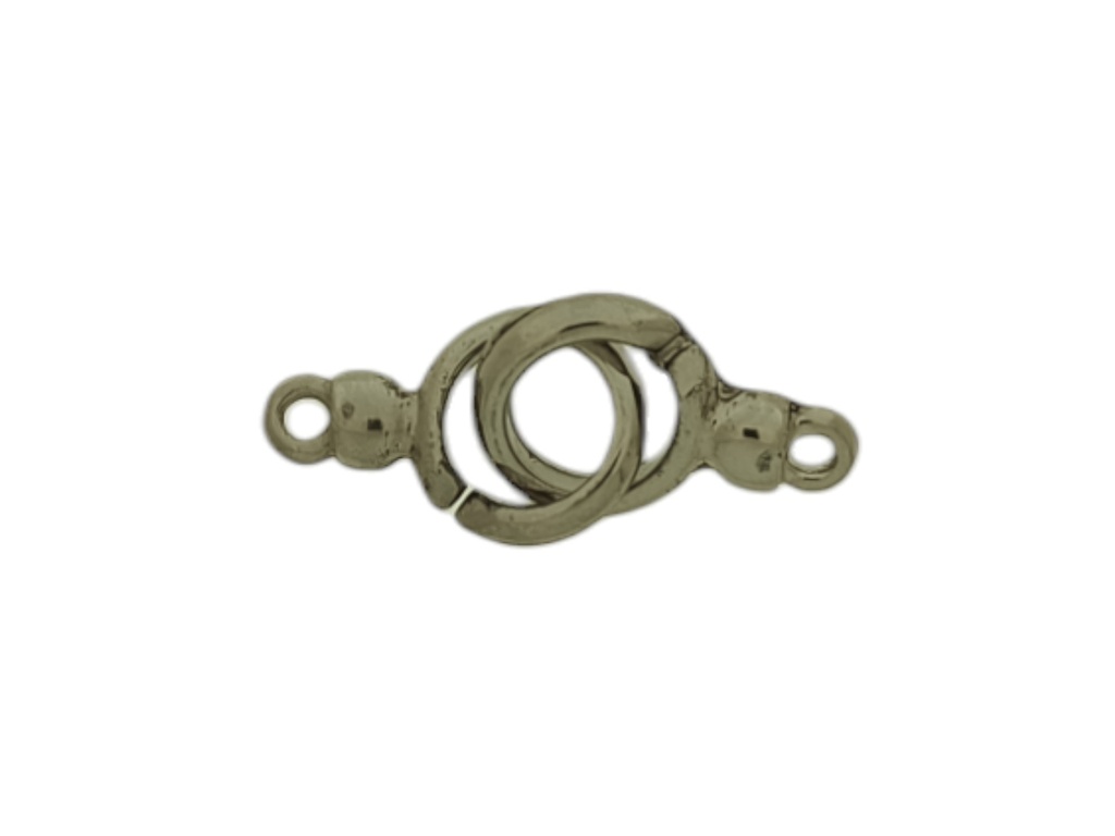 Pewter clasp Ø 18mm with two rings