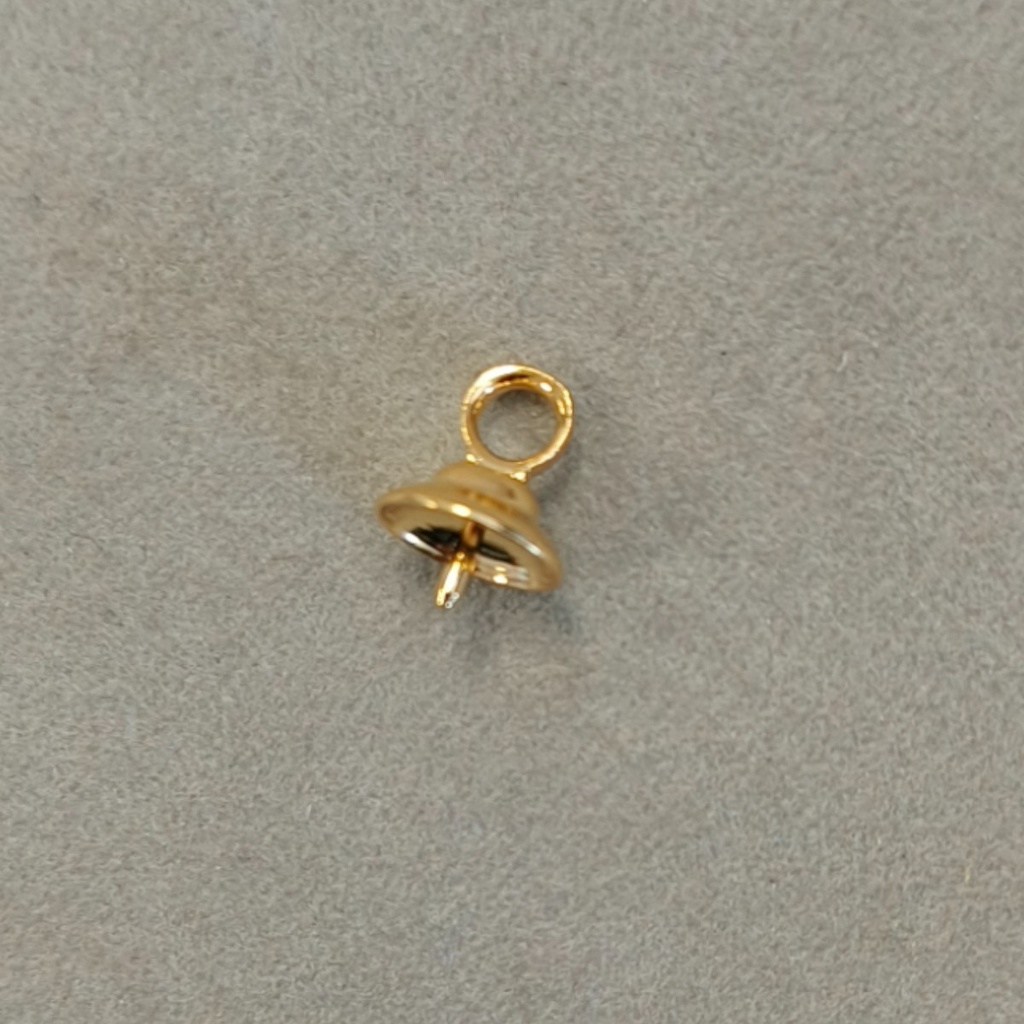 Pendant Ø9mm cup, Ø1,1mm post to round pearl Ø12mm, Ø14mm and Ø16mm