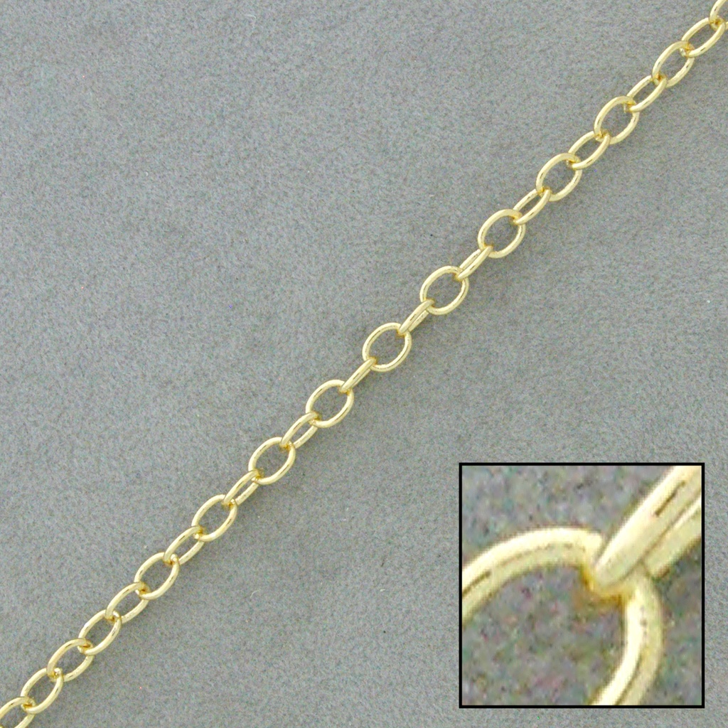 Cadena de latón forzada soldada ancho 3,3mm