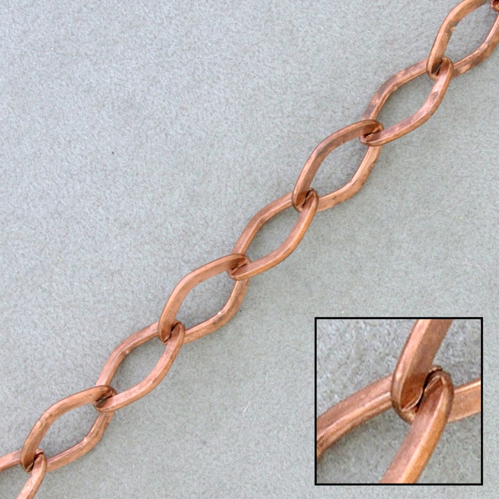 Cadena de hierro forzada eslabón rombo ancho 10,3mm 