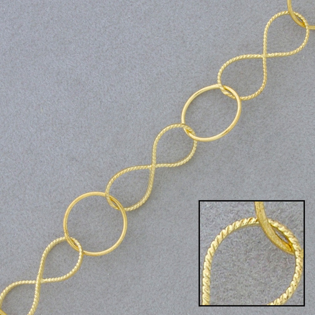 Infinity symbol link brass chain width 13mm