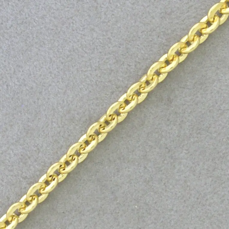 [520074200] Cadena de latón forzada eslabón pisado ancho 4,2mm