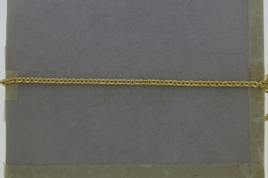 Cadena de latón forzada eslabón pisado ancho 4,2mm