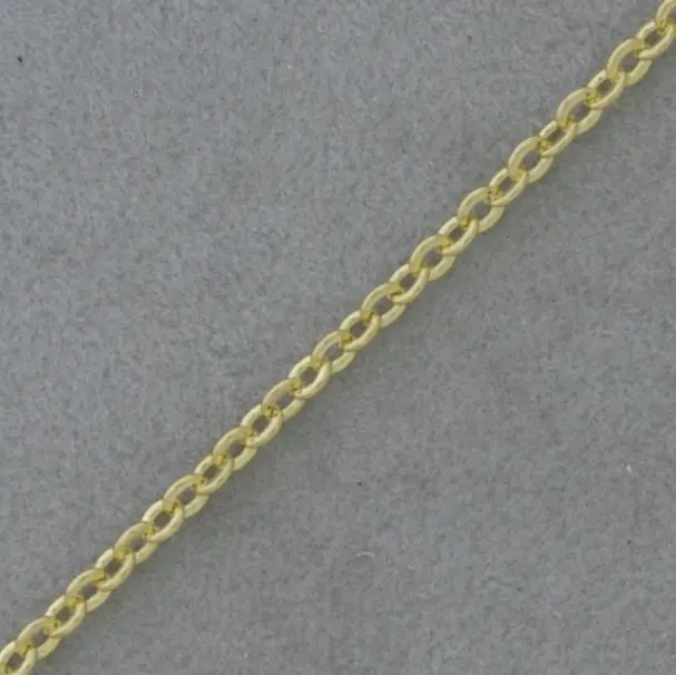 Cadena de latón forzada eslabón pisado ancho 2,3mm