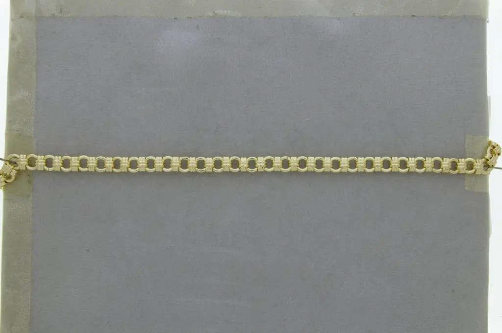 Brass chain round rings width 5,4mm