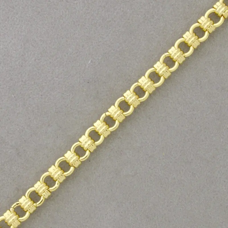 Cadena de latón anillas redondas ancho 5,4mm