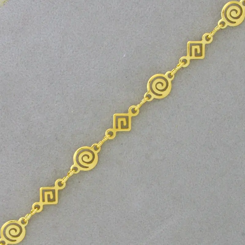 Brass chain spiral width 7mm