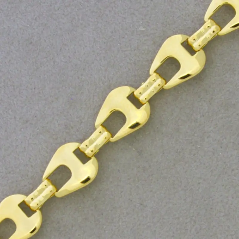 [524500000] Puffed mariner brass chain width 9,5mm