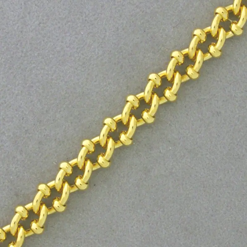 Curb brass chain width 7,7mm
