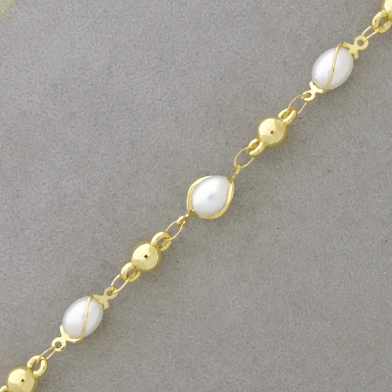 Bead metal chain width 7,5mm