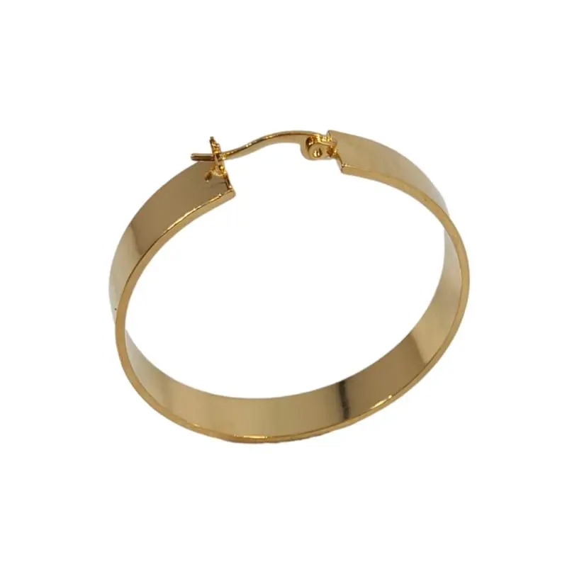 Créole earring Ø40mm. Hinged back closure.