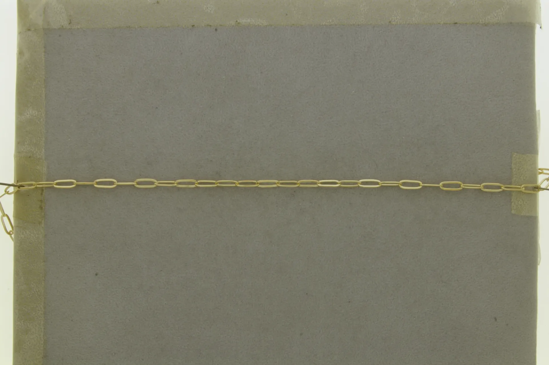 Cadena de latón forzada larga eslabón pisado ancho 3,0mm