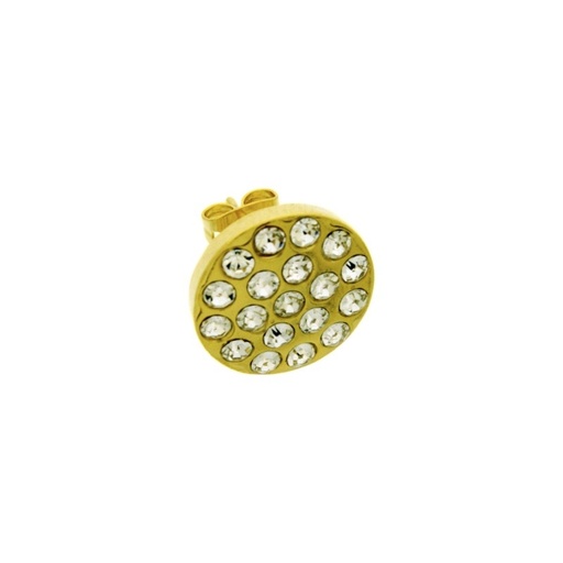 [916990600] Round ear stud Ø15,4mm to 19 PP19 strass