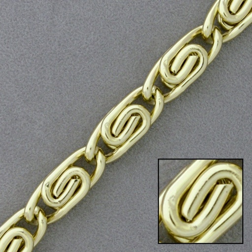 [530120100] Gold plated aluminium  chain width 9mm