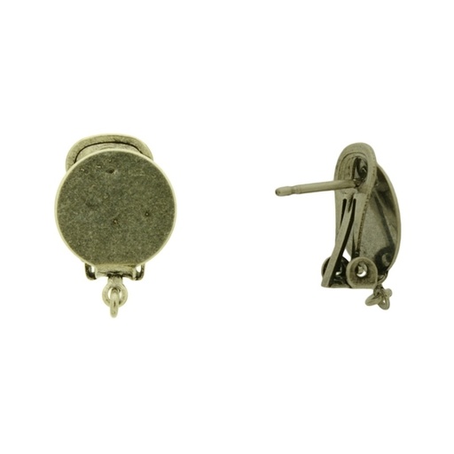[631211200] Montura clip base plana Ø 12mm con espigón y anilla