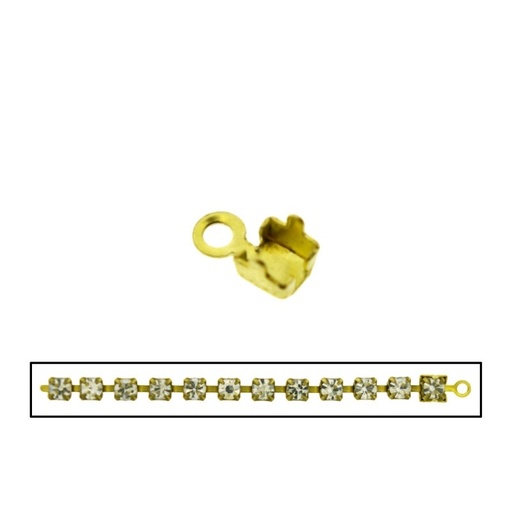 [119121800] Brass end 7x4,5mm for strass PP18 chain