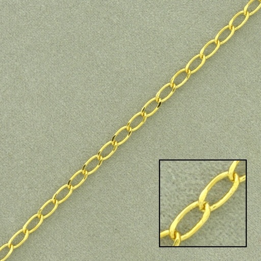 [521540000] Curb brass chain 2 faces filed width 2,6mm