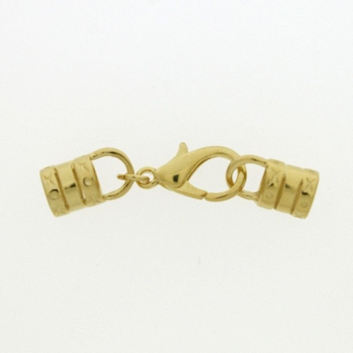 [919296000] Lobster clasp 18mm + 2 ends for cord Ø 6mm