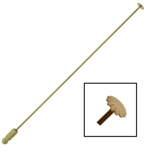[121761200] Agujón 120mm x Ø1,2mm con cabeza flor Ø 5,75mm + protector pincho