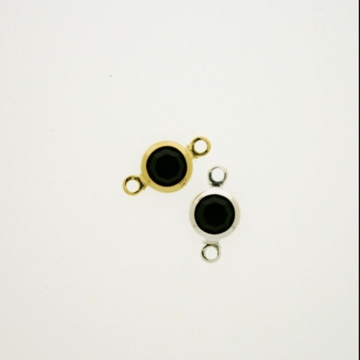 [750180200] Round strass diam. 6mm Amethyst black colour. Length 13mm