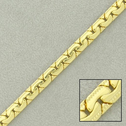 [527710000] Flat curb brass chain width 4,6mm