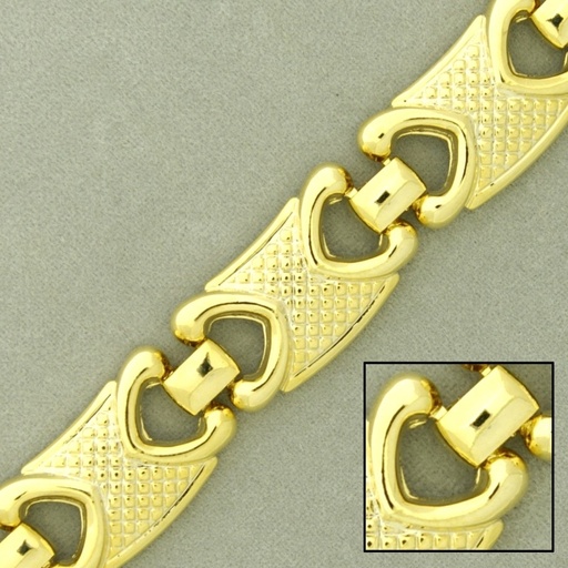[523600000] Chaîne en laiton largeur 13mm. Maillon de plaque de laiton.