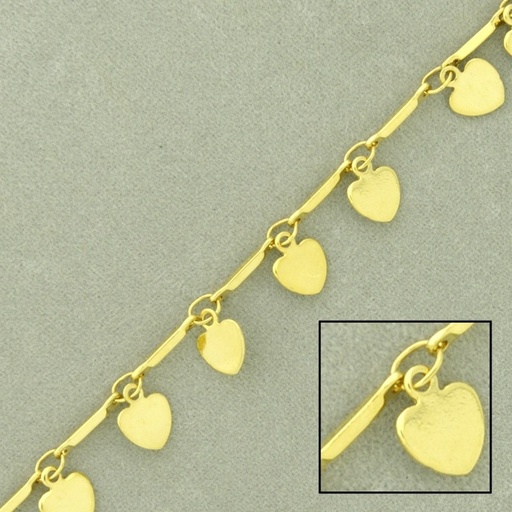 [528560000] Cadena de latón colgantes corazón ancho 1,8mm