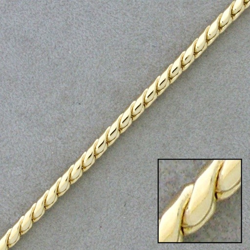 [526600000] Chaîne en laiton serpent largeur Ø3,2mm
