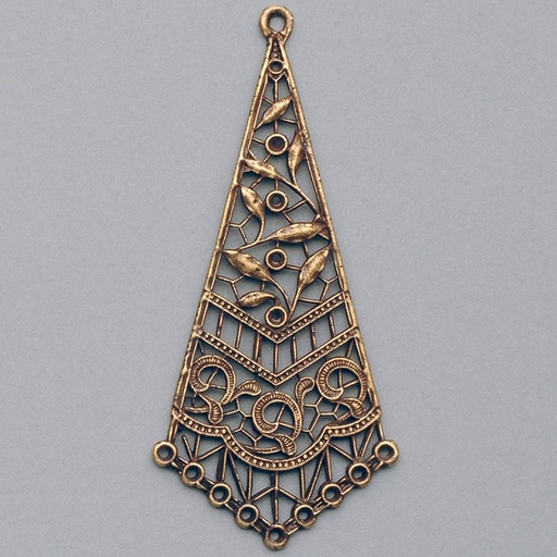 [113300000] Filigree finding 70x33mm with 5 sockets to strass