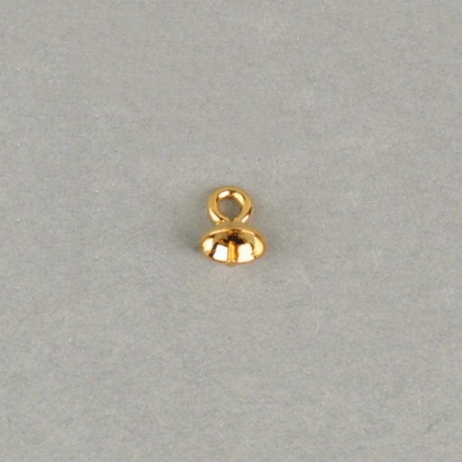 [112620400] Campanillo con casquilla Ø4mm para perla redonda de 6 y 7mm.
